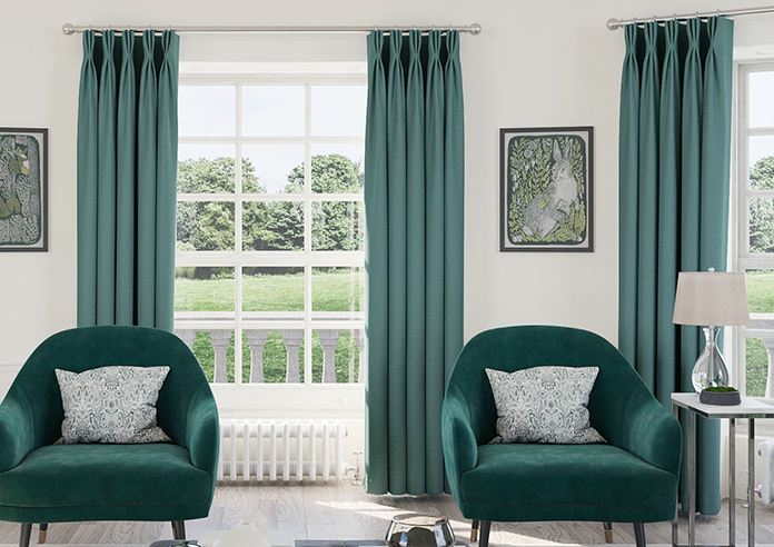 Stamford, Peacock - Made to Measure Curtains - Image 3